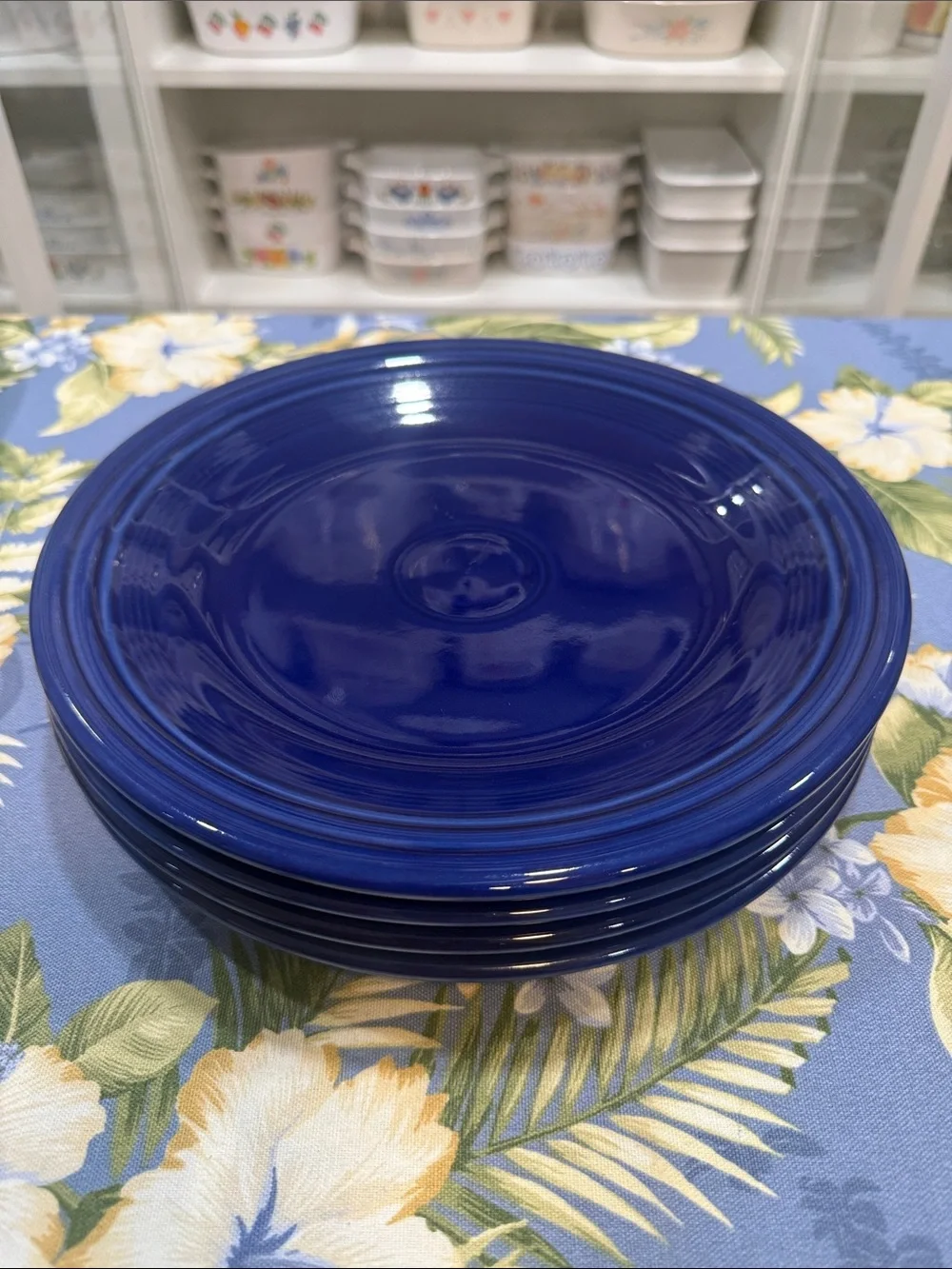 Fiestaware Deep Dinner Plates in Cobalt Blue - Set of 4 10-1/2